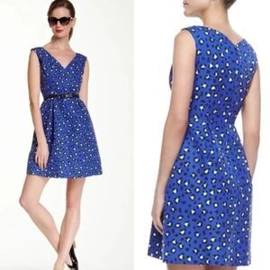 Kate Spade Cyber Cheetah Dawson dress blue size 6